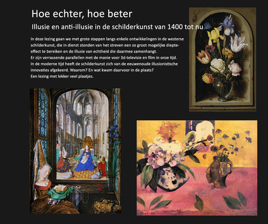 Hoe echter, hoe beter: illusie en anti-illusie in de schilderkunst van 1400 tot nu. 2026