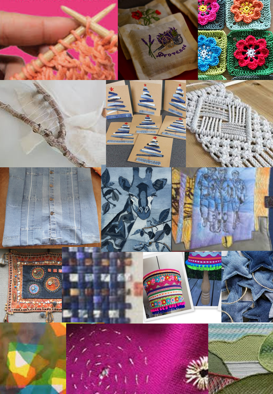 Textiele werkvormen (mixed media): interieur item maken.